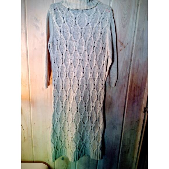 WEEKEND MAX MARA CHUNKY CABLE KNIT COWL NECK MIDI DRESS  SIZE MEDIUM - Picture 2 of 8